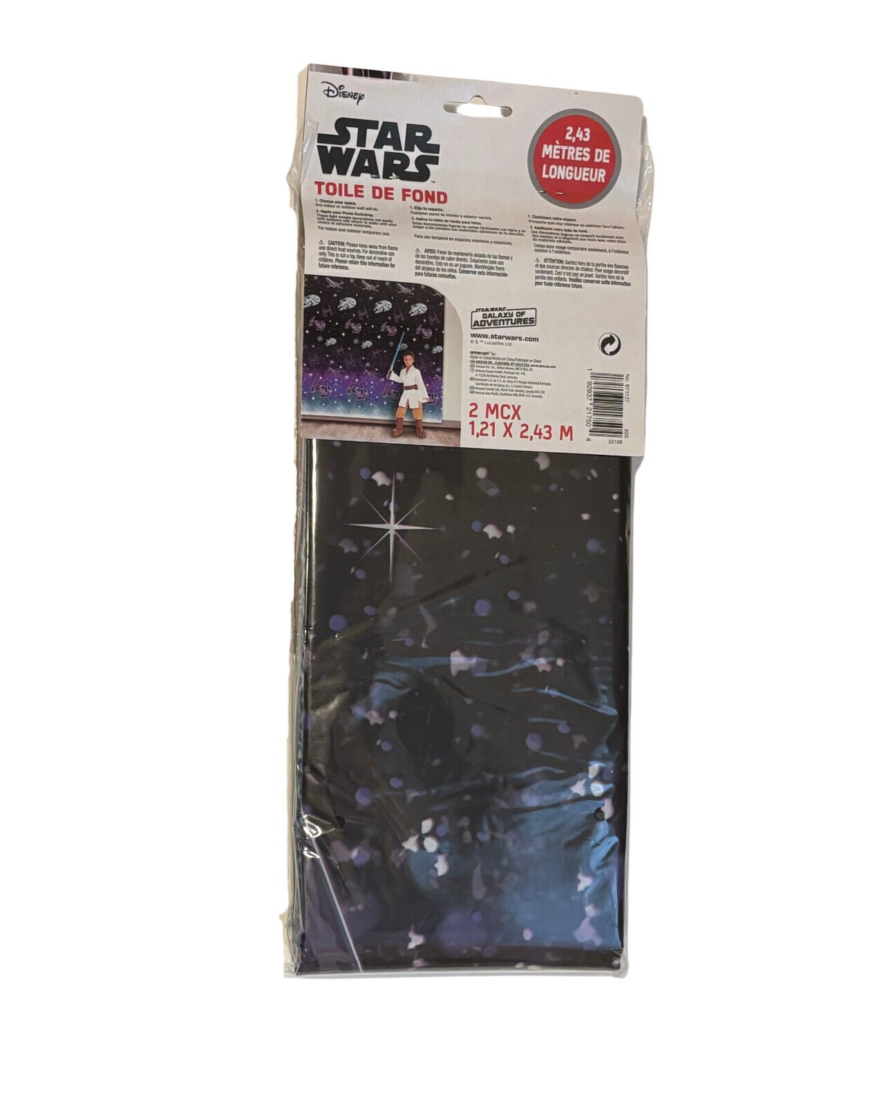 Disney STAR WARS Photo Backdrop 8 FT Long NEW Sealed Package Birthday Party 2pc