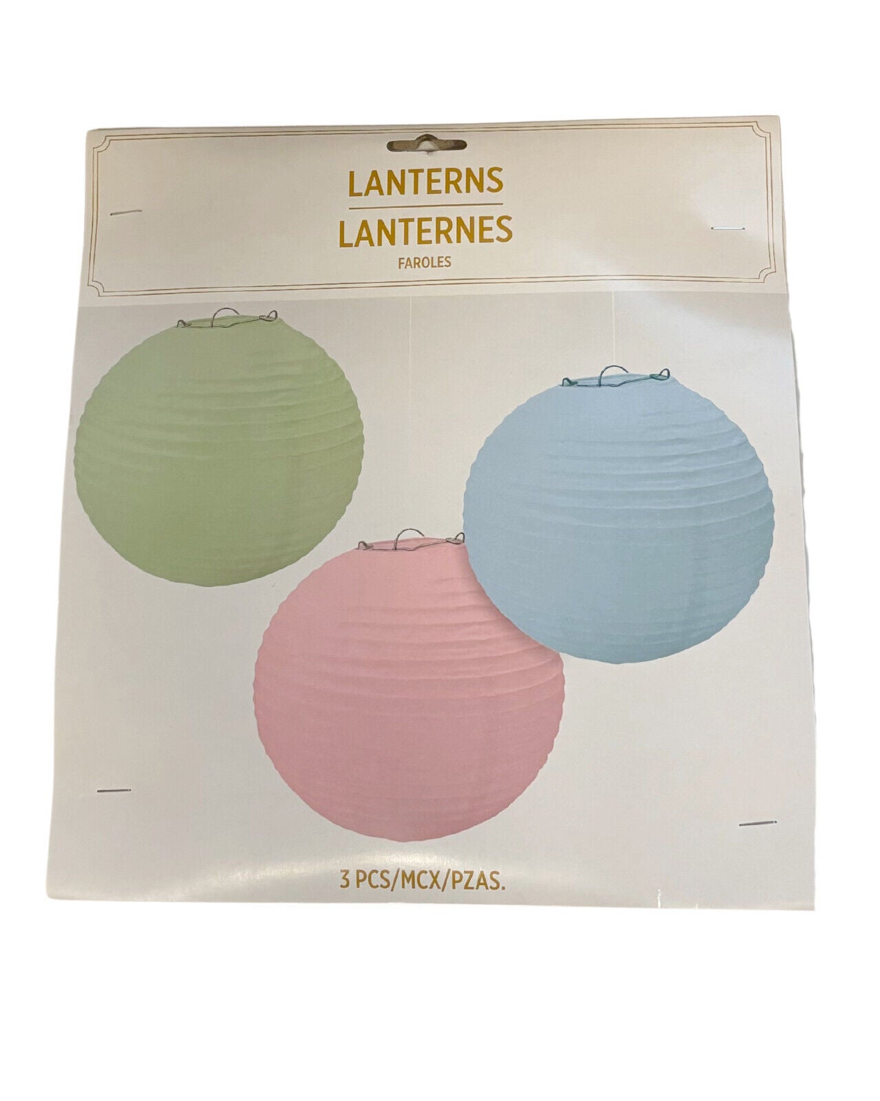 Paper Lanterns Party Decoration Set 3 pcs Multi Spring Shade