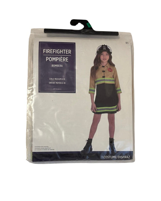 Firefighter Girl Black Cute Suit Halloween Child Costume