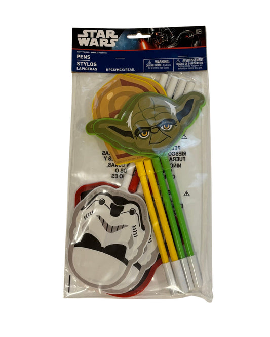 Disney Star Wars Lucas Films Pens - 11.25" (Pack 8) - Multicolor - NEW