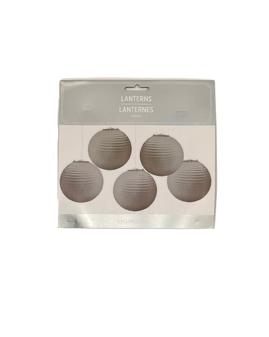Paper Lanterns Party Decoration Set 5 pcs Silver-Multi Shade