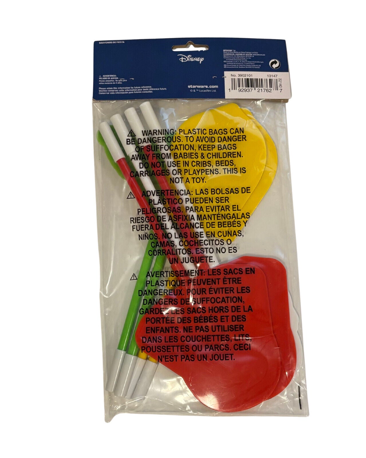 Disney Star Wars Lucas Films Pens - 11.25" (Pack 8) - Multicolor - NEW