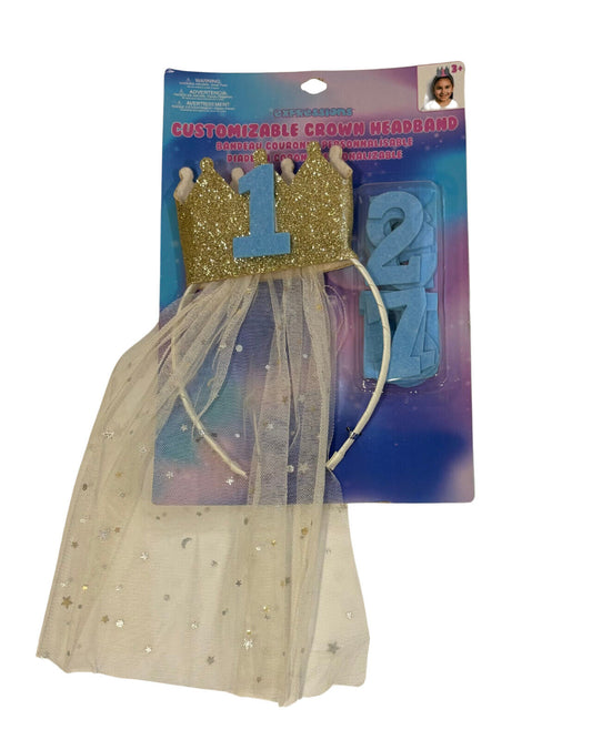Crown Headband for Children’s Birthday - Customizable by Age