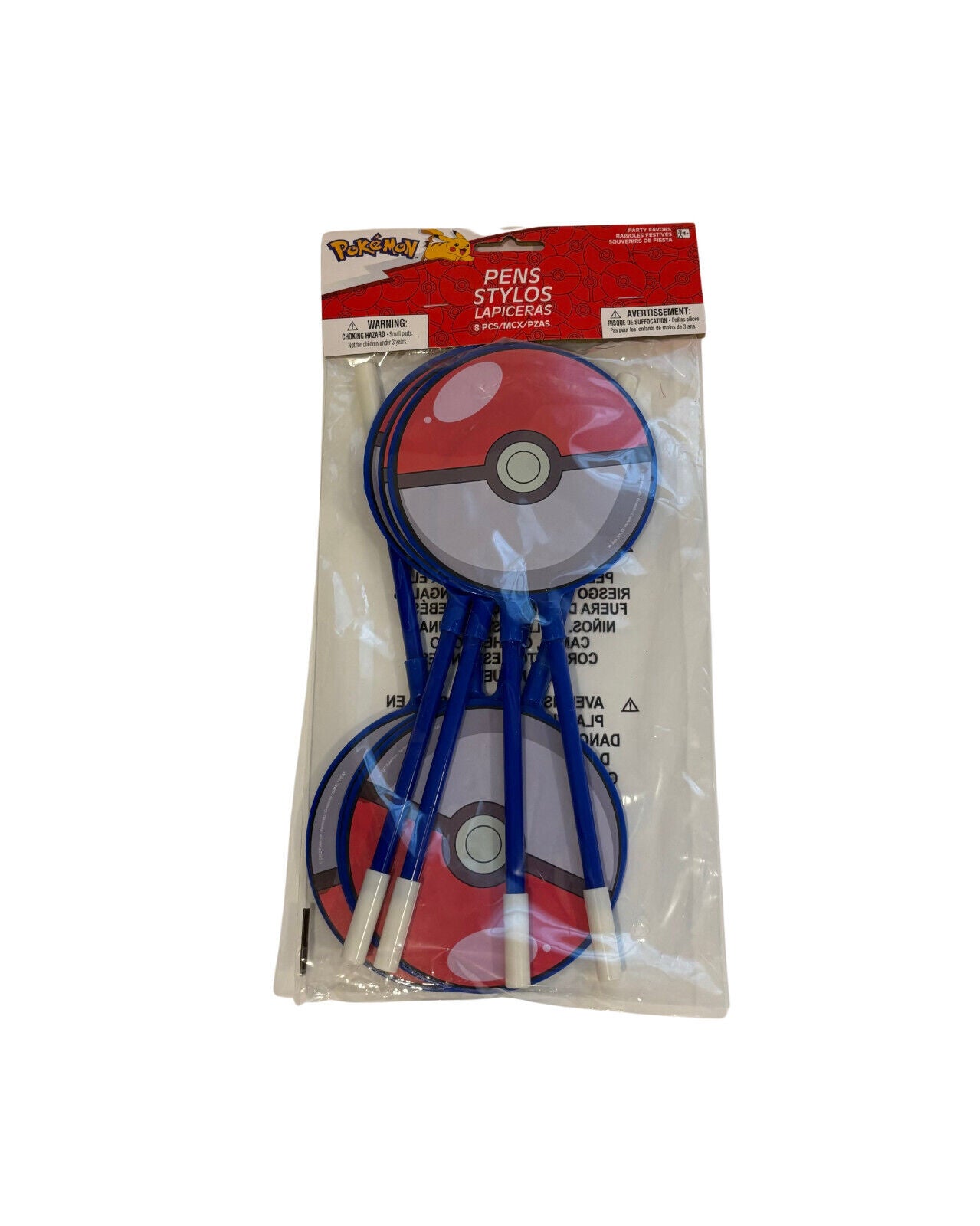 POKEMON POKEBALL Ink Pens - 8 NEW In Package