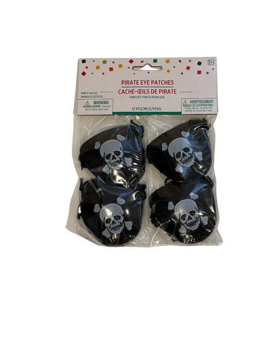 Pirate Party Favor Eye Patch, 12 Pack