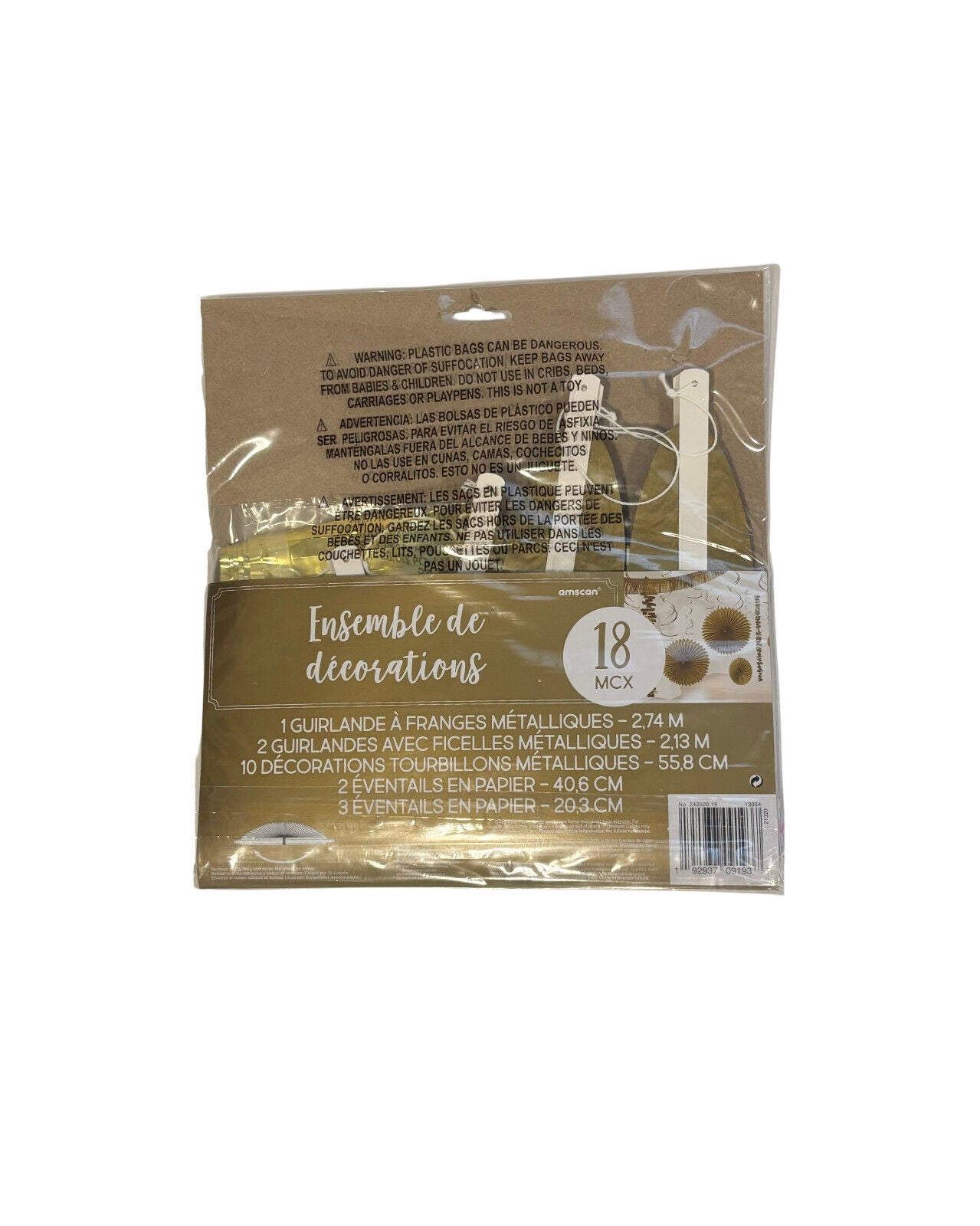 18 pc Gold Paper Decorating Kit