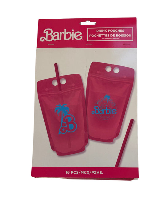 New Barbie Malibu Beach Drink Pouches (8 pouch set)