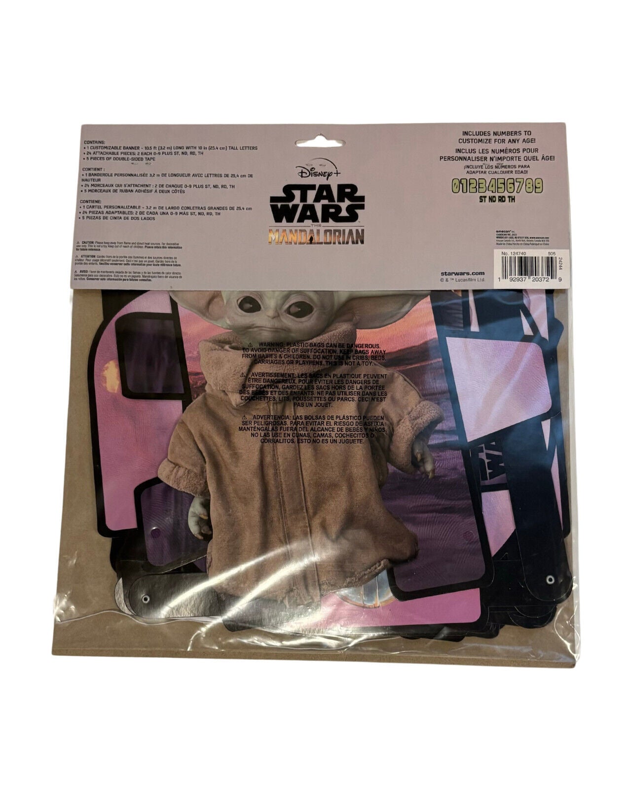 NEW Disney Star Wars The Mandalorian 10.5 Foot Long W/ 10” Letters Party Banner