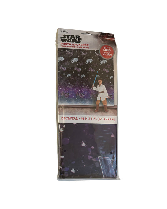 Disney STAR WARS Photo Backdrop 8 FT Long NEW Sealed Package Birthday Party 2pc